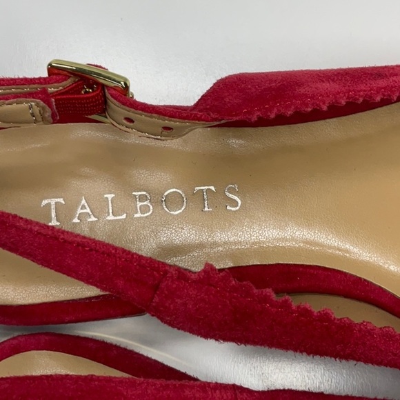 Talbot’s Red Poppy Suede Slingback Flats Size: 5 - Picture 6 of 8
